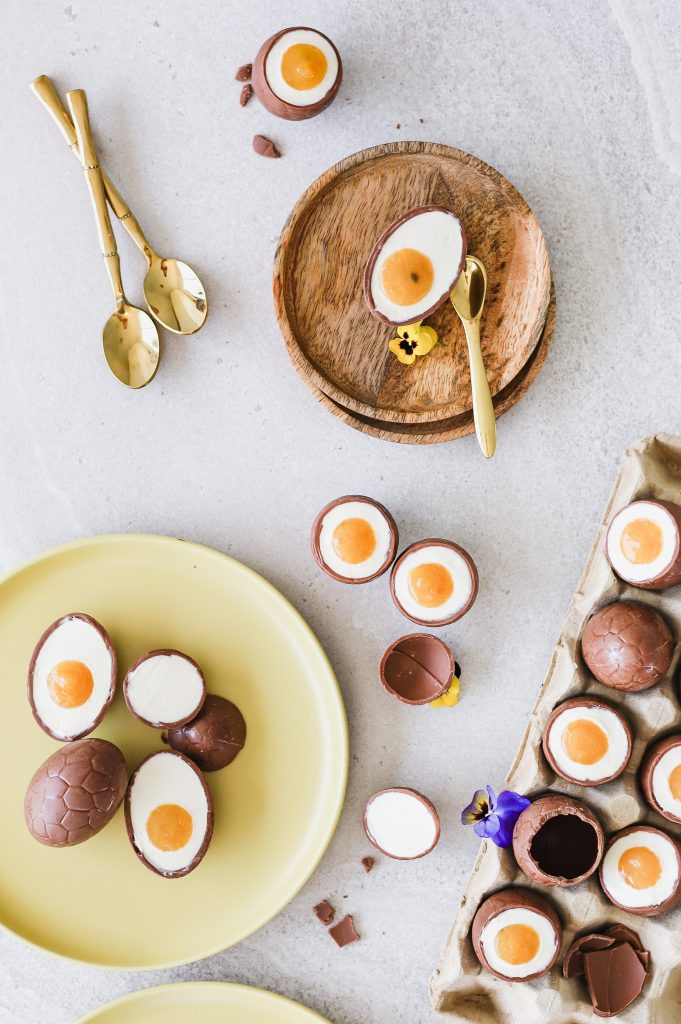 Tropical Cheesecake Mousse Filled Easter Eggs