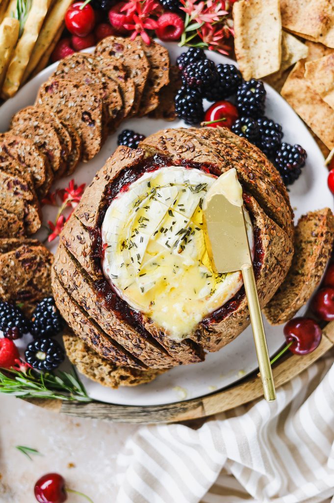 Baked Brie and Cranberry Cobb Loaf